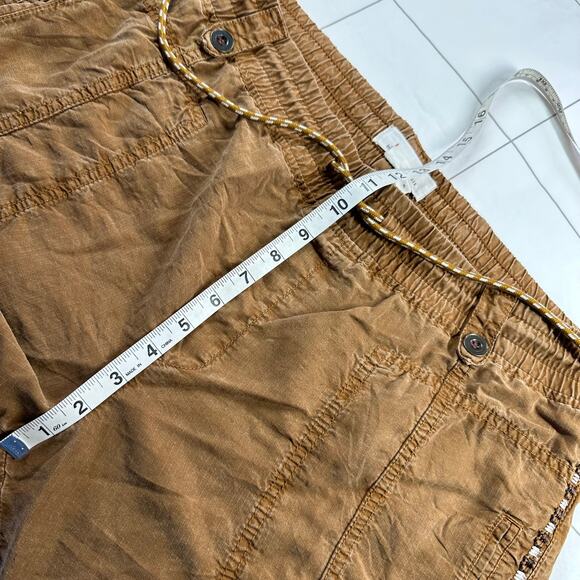 Anthropologie Pants Womens XL Brown Byron Embroidered Seamed Utility Jogger Boho - Picture 9 of 12